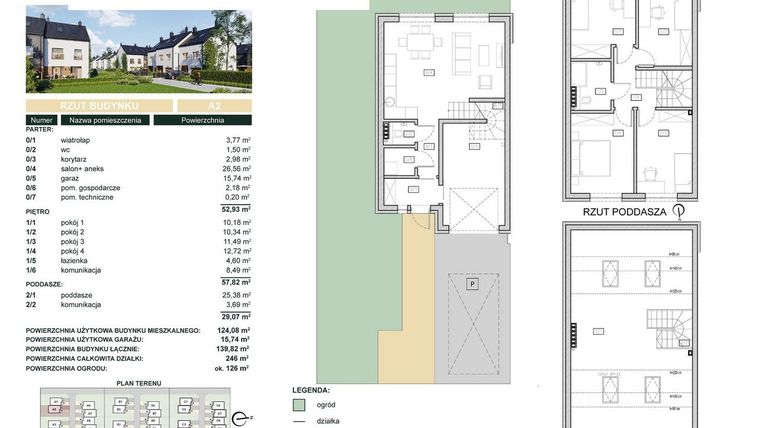 Rzut - Dom na sprzedaż 5 pokoi o powierzchni 139,82 m² - numer A2 w Cisova Park