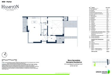 Rzut - Dom na sprzedaż 4 pokoje o powierzchni 228,35 m² - numer HB6B w Hampton Residence Wilanów