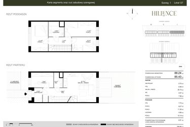 Rzut - Dom na sprzedaż 5 pokoi o powierzchni 88,24 m² - numer 7 w Hillence