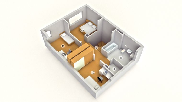 Rzut - Dom na sprzedaż 4 pokoje o powierzchni 124,46 m² - numer Malwowa 21/1 w Osiedle Parkowe