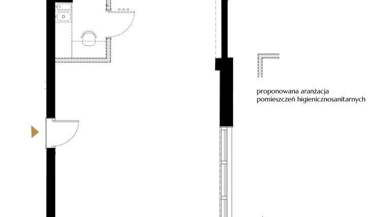 Rzut - Lokal użytkowy na sprzedaż 1 pokój o powierzchni 54,01 m² - numer 27 w BIZPARK D