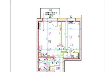 Rzut - Mieszkanie na sprzedaż 2 pokoje o powierzchni 44 m² - numer D12 w Osiedle Zuchów