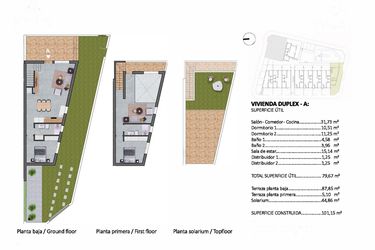Rzut - Dom na sprzedaż 2 pokoje o powierzchni 101,15 m² - numer 11 w Domy w Pilar de la Horadada - 16331918