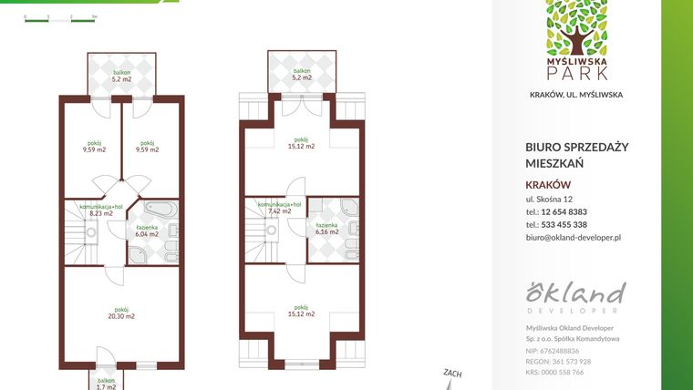 Rzut - Dom na sprzedaż 6 pokoi o powierzchni 177,56 m² - numer 2 w Myśliwska Park