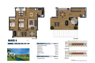 Rzut - Mieszkanie na sprzedaż 2 pokoje o powierzchni 88,5 m² - numer 2-184 w Apartamenty w Los Alcázares - 40379092