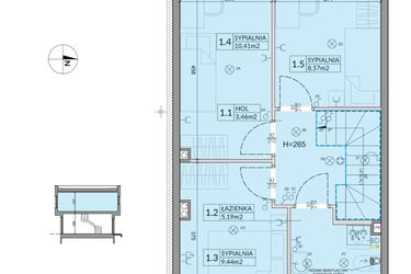 Rzut - Dom na sprzedaż 4 pokoje o powierzchni 74,16 m² - numer 37 w Boska Ksawerowska 2 etap 3
