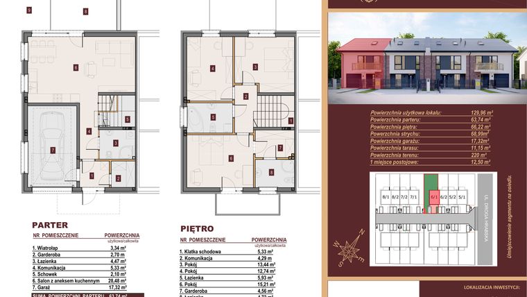 Rzut - Dom na sprzedaż 5 pokoi o powierzchni 109,84 m² - numer 6/1 w Dzielnica Hrabska