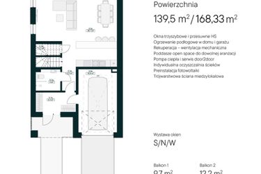 Rzut - Dom na sprzedaż 5 pokoi o powierzchni 168,3 m² - numer 17A w Aleja Drzew II