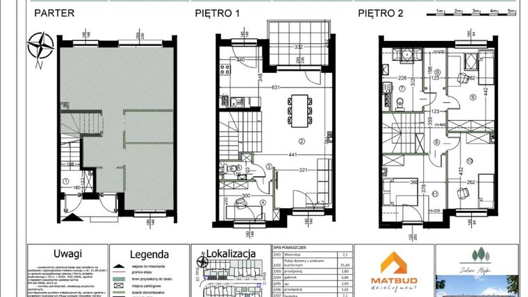 Rzut - Mieszkanie na sprzedaż 5 pokoi o powierzchni 98,32 m² - numer 25C/2 w Zielone Alejki etap II