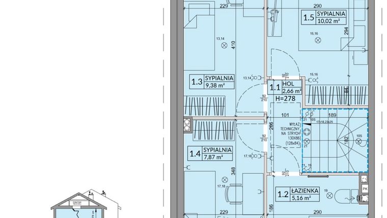 Rzut - Dom na sprzedaż 4 pokoje o powierzchni 77,99 m² - numer 38A w Osiedle Słoneczne etap IV