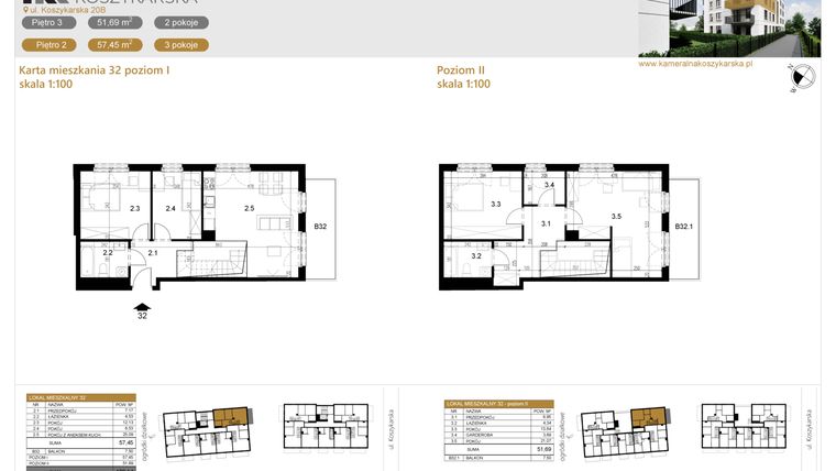 Rzut - Mieszkanie na sprzedaż 5 pokoi o powierzchni 109,14 m² - numer LM32 w Kameralna Koszykarska