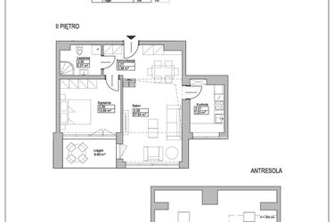 Rzut - Mieszkanie na sprzedaż 2 pokoje o powierzchni 82,69 m² - numer M30 w Ogrody Reymonta