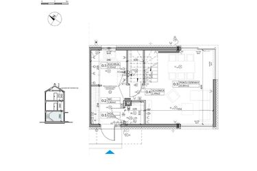 Rzut - Dom na sprzedaż 5 pokoi o powierzchni 117,97 m² - numer 1 w Wille Stolema