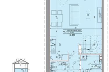 Rzut - Dom na sprzedaż 4 pokoje o powierzchni 77,99 m² - numer 24A w Osiedle Słoneczne etap III