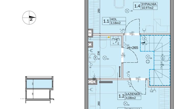 Rzut - Dom na sprzedaż 3 pokoje o powierzchni 61,92 m² - numer 31 w Boska Ksawerowska 2 etap 2