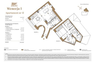 Rzut - Mieszkanie na sprzedaż 3 pokoje o powierzchni 129,06 m² - numer 11 w Wenecja 1