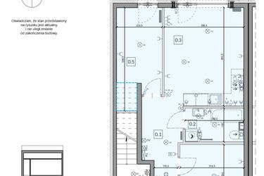 Rzut - Mieszkanie na sprzedaż 3 pokoje o powierzchni 49,52 m² - numer 73 w Boska Ksawerowska V