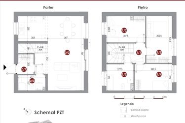 Rzut - Dom na sprzedaż 4 pokoje o powierzchni 87,98 m² - numer 5 w Parkowy Zakątek