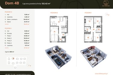 Rzut - Dom na sprzedaż 5 pokoi o powierzchni 132,53 m² - numer 4b w Klif Oksywie