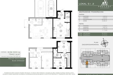 Rzut - Dom na sprzedaż 4 pokoje o powierzchni 80,47 m² - numer S1.2 w Osiedle Sosnowe Łazy