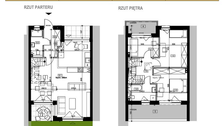 Rzut - Dom na sprzedaż 4 pokoje o powierzchni 98,89 m² - numer 3 w Osiedle Księżnej Dąbrówki - Skarbcowa