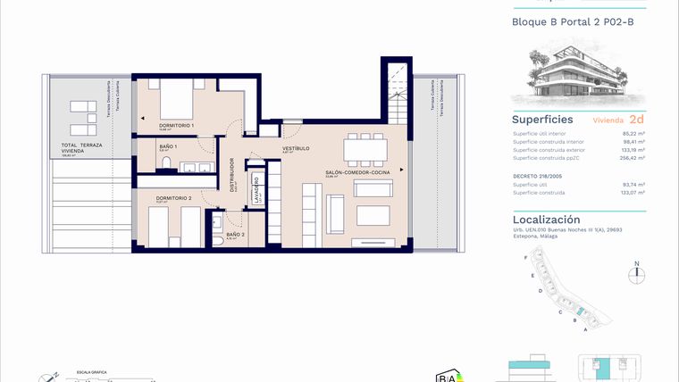 Rzut - Mieszkanie na sprzedaż 2 pokoje o powierzchni 123,3 m² - numer A11-018 w Unika I