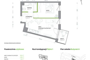 Rzut - Mieszkanie na sprzedaż 2 pokoje o powierzchni 38,02 m² - numer A/KL2/1/08 w Podhalańska Vita