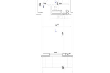 Rzut - Mieszkanie na sprzedaż 1 pokój o powierzchni 27,93 m² - numer 6A.74 w Mierzeja Wiślana etap IV