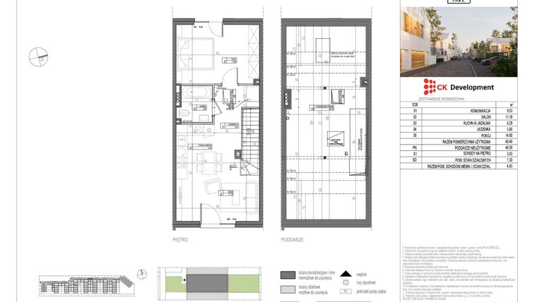 Rzut - Mieszkanie na sprzedaż 3 pokoje o powierzchni 69,51 m² - numer E3B w Nova Wola Park