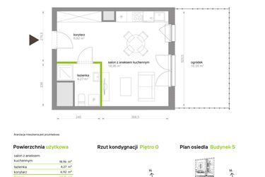 Rzut - Mieszkanie na sprzedaż 1 pokój o powierzchni 30,15 m² - numer C5.0D95 w Bemowo Vita