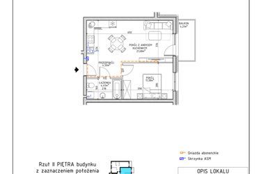 Rzut - Mieszkanie na sprzedaż 2 pokoje o powierzchni 42,01 m² - numer 10 w Osiedle OdNowa K5