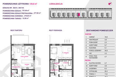 Rzut - Dom na sprzedaż 4 pokoje o powierzchni 140 m² - numer III.A6.M2 w Osiedle Kwiatowe Tarasy etap IIIA