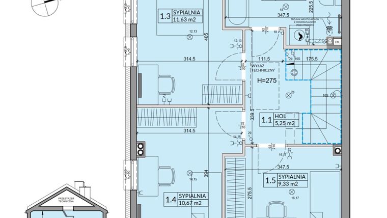 Rzut - Dom na sprzedaż 4 pokoje o powierzchni 92,7 m² - numer 103B w Nova Magdalenka 7 etap VII-VIII