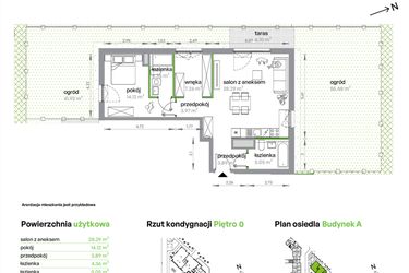 Rzut - Mieszkanie na sprzedaż 2 pokoje o powierzchni 66,94 m² - numer AB0006/4 w M Bemowo