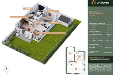 Rzut - Dom na sprzedaż 5 pokoi o powierzchni 117,09 m² - numer B5 w Dobre Miejsce Owsianka