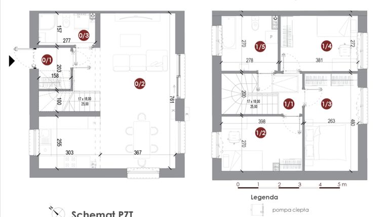 Rzut - Dom na sprzedaż 4 pokoje o powierzchni 87,97 m² - numer 16B w Parkowy Zakątek