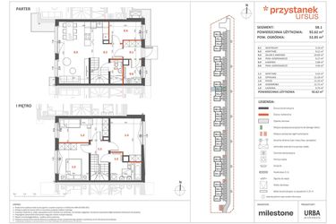 Rzut - Dom na sprzedaż 5 pokoi o powierzchni 91,5 m² - numer 5B.1 w Przystanek Ursus