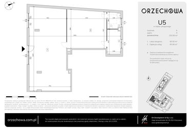 Rzut - Lokal użytkowy na sprzedaż 1 pokój o powierzchni 150,56 m² - numer U5 w Orzechowa 2
