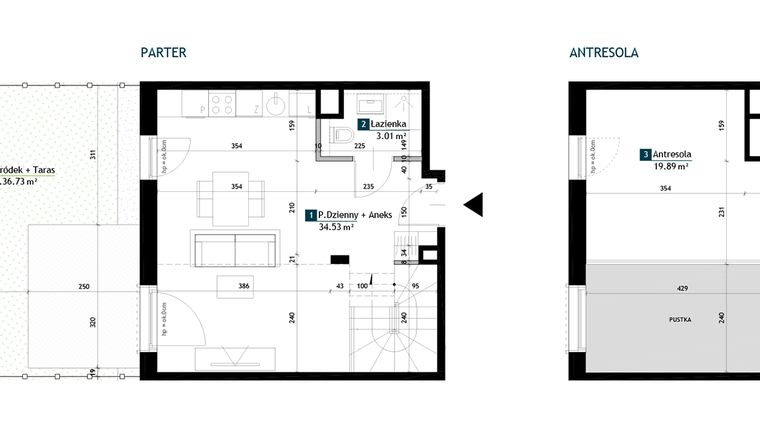 Rzut - Mieszkanie na sprzedaż 1 pokój o powierzchni 57,43 m² - numer AC0006 w Viva Cité 2