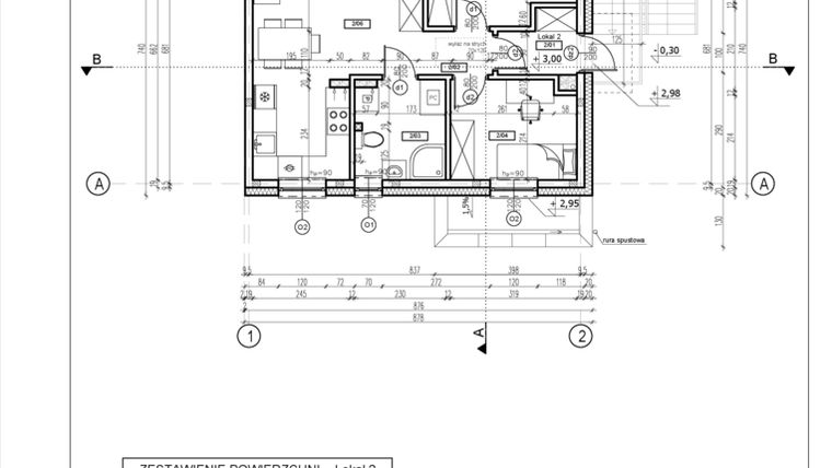 Rzut - Mieszkanie na sprzedaż 3 pokoje o powierzchni 50,36 m² - numer 15A w Słoneczny Nowy Otok - Malownicza VI