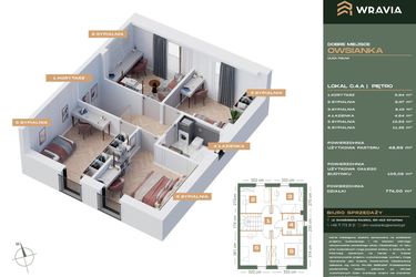 Rzut - Dom na sprzedaż 5 pokoi o powierzchni 106,08 m² - numer C4/A w Dobre Miejsce Owsianka