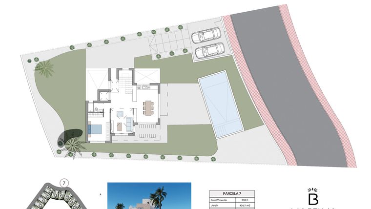 Rzut - Dom na sprzedaż 3 pokoje o powierzchni 330,11 m² - numer 7 w Las Bellas Luxury Villas