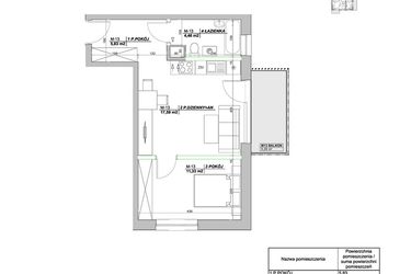 Rzut - Mieszkanie na sprzedaż 2 pokoje o powierzchni 39,21 m² - numer A13 w Laurowy Zakątek
