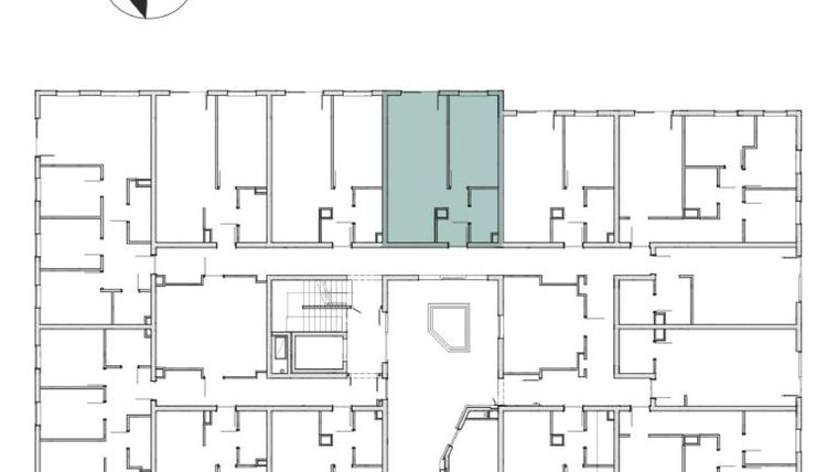 Rzut - Mieszkanie na sprzedaż 2 pokoje o powierzchni 41,76 m² - numer M07 w Atrium House