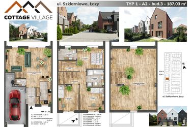 Rzut - Dom na sprzedaż 5 pokoi o powierzchni 187,03 m² - numer A2.3 w Cottage Village