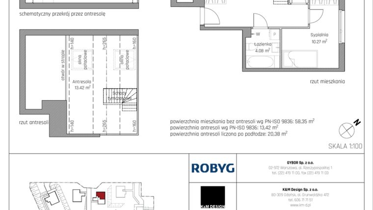Rzut - Mieszkanie na sprzedaż 4 pokoje o powierzchni 71,77 m² - numer B3.2M01 w ROSA Residence