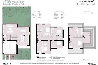 Rzut - Dom na sprzedaż 6 pokoi o powierzchni 265,04 m² - numer D4 w Wiedeńska Residence