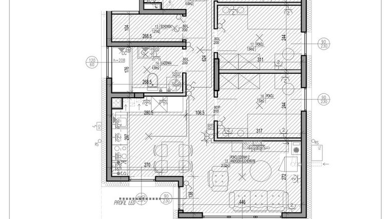 Rzut - Mieszkanie na sprzedaż 4 pokoje o powierzchni 61,19 m² - numer K3.1 w HEJ! Baniocha K