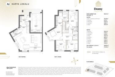 Rzut - Dom na sprzedaż 5 pokoi o powierzchni 166,73 m² - numer A1 w Domy u Źródeł Marii