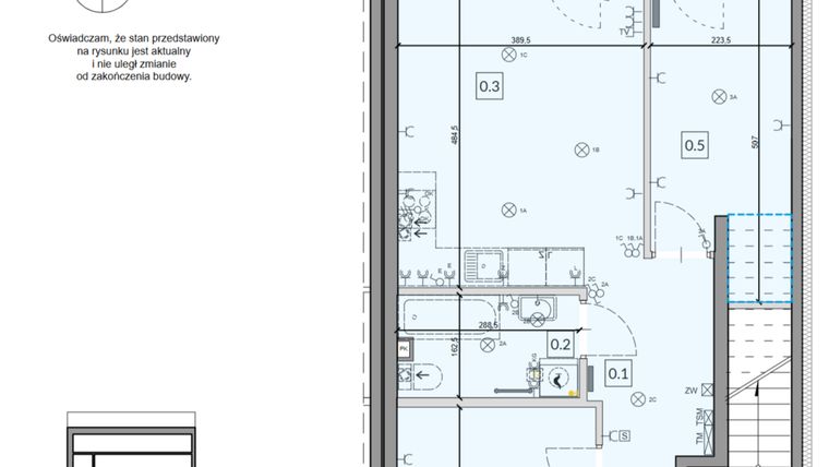 Rzut - Mieszkanie na sprzedaż 3 pokoje o powierzchni 49,6 m² - numer 59 w Boska Ksawerowska IV